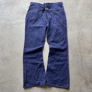 Vintage Avalanche Buckle Back Carpenter Jeans Dark Wash Indigo Denim 32x29